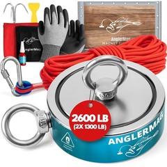 Magnet Fishing Kit AnglerMag – Strong Double Sided Magnetic Fishing Complete Kit