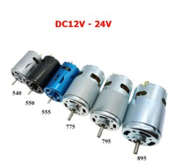 High Power Large Torque Motor 390 540 550 775 795 895 DC12V – 24V Ball Bearing