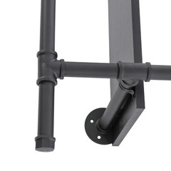 Clothes Display Rack with 2-tier Shelves, 2-tier Garment Rack, Wall Mounted Clot