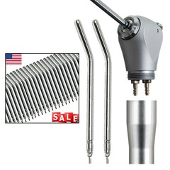 Dental 3 Way Air Water Spray Triple Syringe Handpiece /+50*Nozzles/Tips/Tubes OR