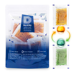 [35 Packs]10 Gram ” Dry & Dry” Orange Indicating Silica Gel Packets – Reusable