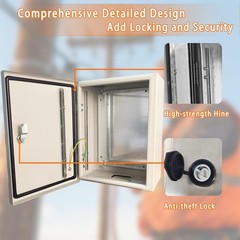 10x8x6” Carbon Steel Electrical Enclosure Junction Box,IP66