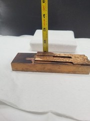 Vintage Letterpress WOOD LETTER U PRINT TYPE Printing Print 6″ Block Newspaper