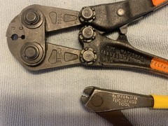 Vintage Nicopress Crimping Tool SET. National Telephone Supply Co Cleveland