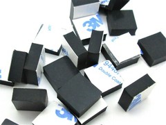 1/2″ Square x 3/16″ Peel & Stick Silicone Rubber Feet Audio Repair Pads 25 Pack