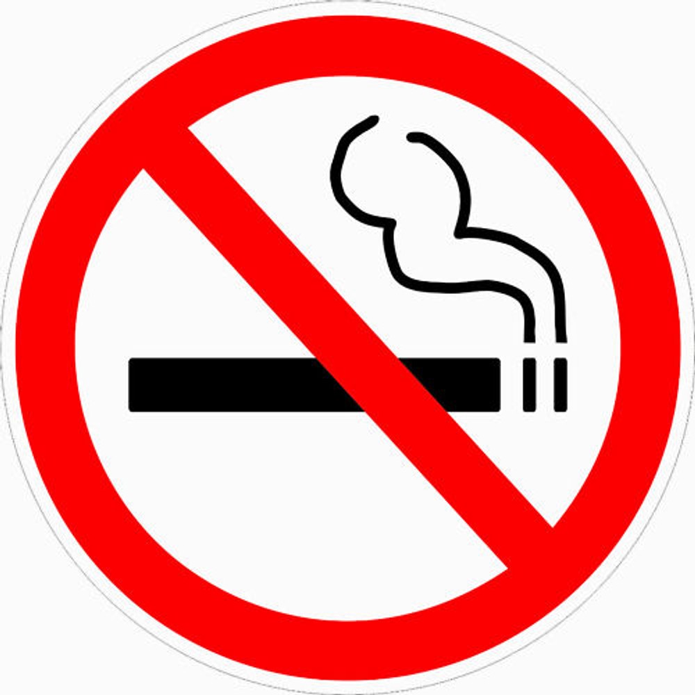No Smoking Sticker | clear | size 3.5″dia | quantity 2 | outdoor durable decal