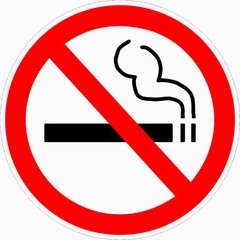 No Smoking Sticker | clear | size 3.5″dia | quantity 2 | outdoor durable decal