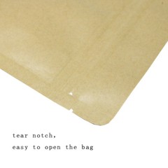 Many Sizes for Kraft Paper Stand up Zip Lock Gusset Side Bag Pouch w/ Window M33