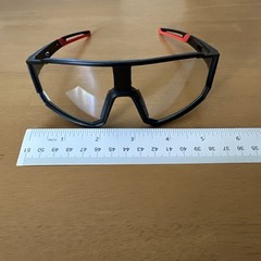 Cycling Glasses Black Red Clear Lens