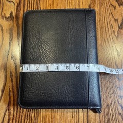 Franklin Covey Top Grain Cowhide Leather 7-Ring Zipper Planner Organizer