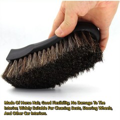 1 pc Horsehair Leather Cleaning Brush Car Interior Detailing Tool