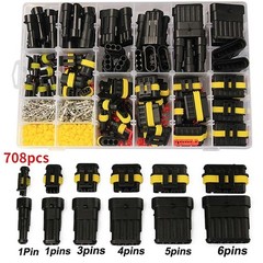 Car Truck Boat 1-6 Pin Waterproof Electrical Connectors Kit with Terminals Seals