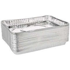 1/4 Size Sheet Cake Aluminum Foil Pan 25/PK -Disposable Quarter Size Trays