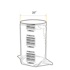 20 In. Dia X 43 In. Clear Plastic Dust Collection Bag (5-Pack)