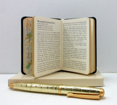 APPALACHIAN TRAIL 3×4 MINI Guide Leather Cover Notebook w Maps Info 160 Pgs NAVY