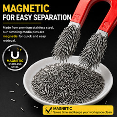 5 lb Stainless Steel Tumbling Media Pins – 0.047″ Diameter, 0.255″ Length