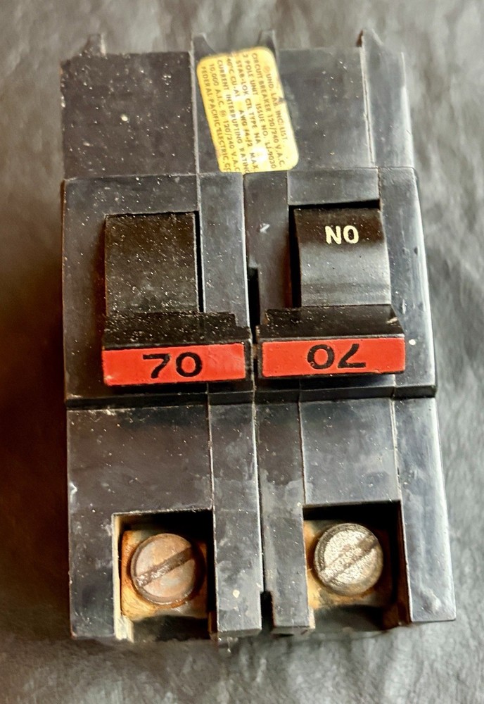 FPE NA270 – Federal Pacific NA 240V Stab-Lok Circuit Breaker 70 AMP 2 POLE Red