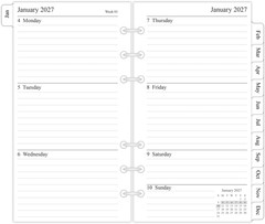 2027 Weekly & Monthly Planner Refill, 3-3/4″ X 6-3/4″, Jan 2027 – Dec 2027, Pers