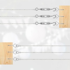 15/30m Stainless Steel PVC Coated Cable Rope Kit Heavy Duty Garden Fence Wire