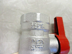 Gas Ball Valve, Quarter Turn 1″ NPT 1/2-psi, Plated Brass, F1361 SPMCL