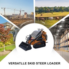 Landhonor Mini Skid Steer Loader 23HP Compact Track Hydraulic Drive for Garden