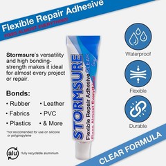 3x 5g Waterproof Flexible Repair Glue – Clear, Multi-Material Bond