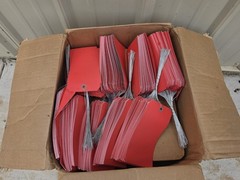 1000 pcs of Size 8 Red Cardstock Blank Hang Tag Tags with Wire 6-1/4″x3-1/8″