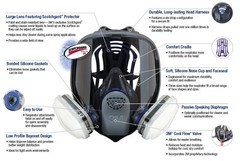 NEW! 3M FF-401 Ultimate FX REUSABLE FULL FACE RESPIRATOR MASK FACEPIECE SMALL