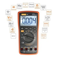 Digital Multimeter Meter Amp Ohm Voltmeter AutoRange Tester AC DC Current