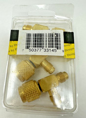 Lot of 3 PRO-SET Access Valve Tee AVT45 1/4″ SAE Female Knurl x 1/4″ SAE Male