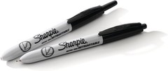 Sharpie Retractable Permanent Markers, Ultra Fine Point, Black, 3 Count