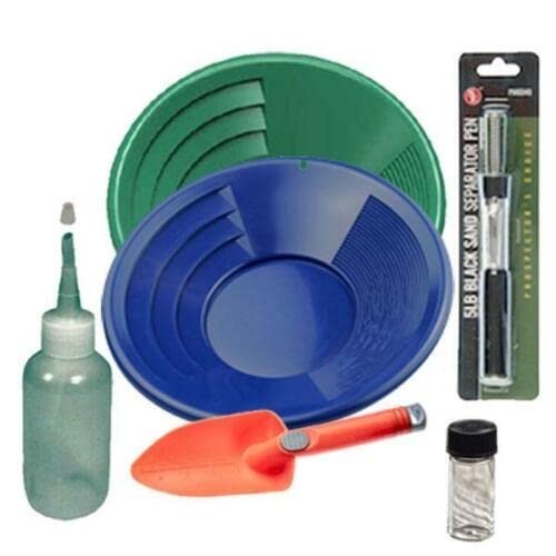 Sluice Monkey 12″ Blue & Green Gold Pan Panning Kit