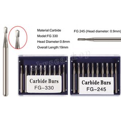 Dental Carbide Burs FG 330 / FG 245 Burs High Speed Friction Grip Pear