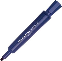 Office Depot Tank-Style Permanent Markers, Chisel Tip, Assorted Colors, 24 Pack