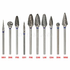 10 Dental Tungsten Carbide Cutter Burs Plaster Alloy Acrylic Drill 2.35MM HP2.35