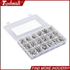 245PCS M6 M8 M10 Heavy Duty Flanged Bolts and Nuts Kit 304 Metric Hex Screws