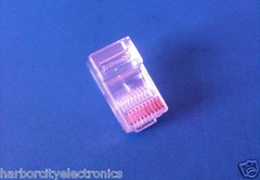 10x MP10P10C MODULAR PLUG CONNECTOR RJ45 Plug Shell 10Way 21x12x8mm Gold Contact
