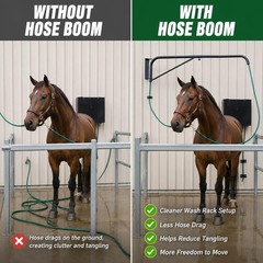 Swinging arm Horse Wash Attachment – Wall-mounted Spray Boom Preventing Tangl…