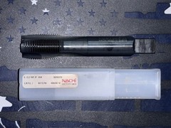 NACHI 1-1/4-12 Plug Tap NF HSS GH4 6FL 1-1/4” -12tpi L911 64333