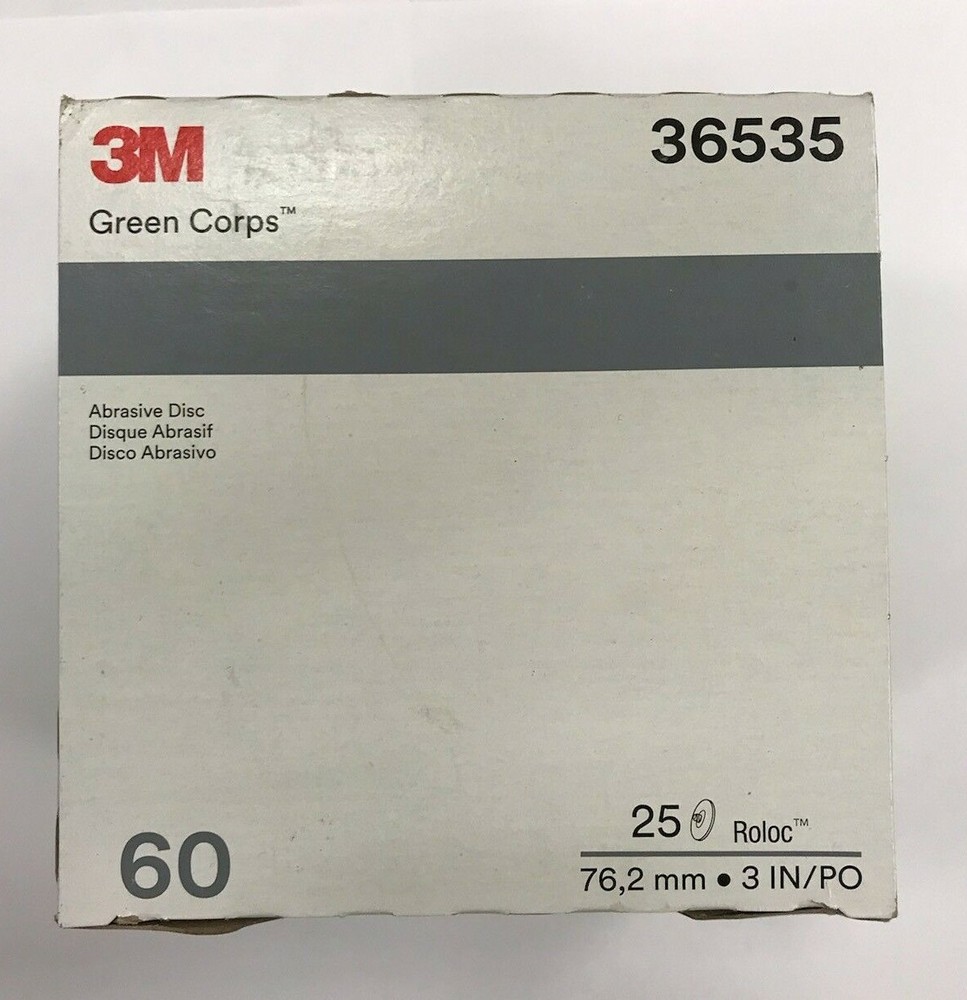 3M Green Corps Roloc Grinding Discs 3″ 60 Grit 3M 36535 replacement for 3M 01407