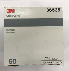 3M Green Corps Roloc Grinding Discs 3″ 60 Grit 3M 36535 replacement for 3M 01407