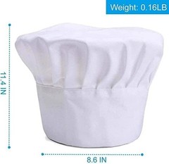 Stylish Adjustable Chef Hat for Adults – Perfect for Cooking and Baking, White