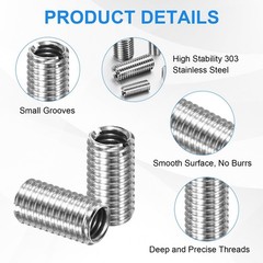 M METERXITY 6-Pack Thread Adapters Sleeve Reducing Nut, M10x1.5 M8xM10x20mm