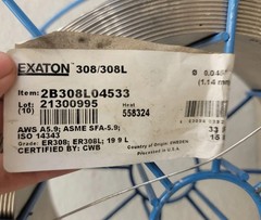 Exaton .045″ ER308L/ER308 Stainless Steel MIG Wire 33 lbs 16kgs Spool