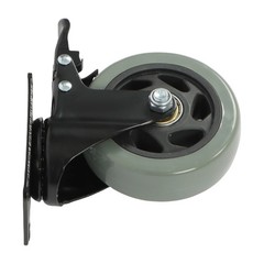 4 Pcs 4 Inch Grey Swivel Caster Wheels Heavy Duty With Safety Brake 2200Lbs