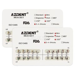 Dental Brackets Orthodontic Brace Metal Mini Roth MBT Slot 0.022 hooks 3-4-5 US