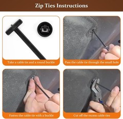 50 Pack Heavy Duty Nylon Buckles, Self-Locking Zip Cable Tie Holder