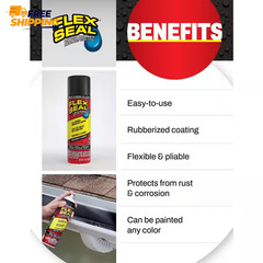 Flex Seal Clear 14 Oz. Aerosol Liquid Rubber Sealant Coating Spray Paint 👌
