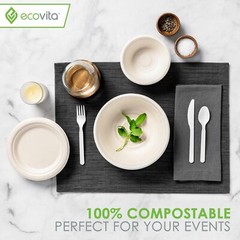 100% Compostable Paper Bowls [32 oz.] – 150 Disposable Bowls Eco Tree Free