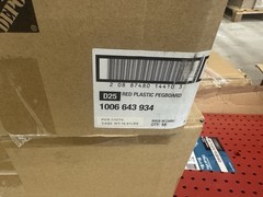 10 (16 In. H X 16 In. W ) Everbilt Plastic Pegboard in Red (50 Lbs.)